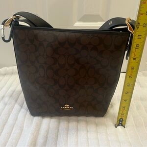 Coach Dark Brown and Black Crossbody Bag
